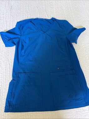 Cherokee iFLEX Royal Blue V-Neck Women's Scrub Top Medium M
